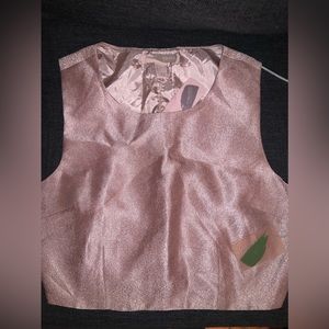 ROSE GOLD CROPPED BLOUSE SOZE LARGE